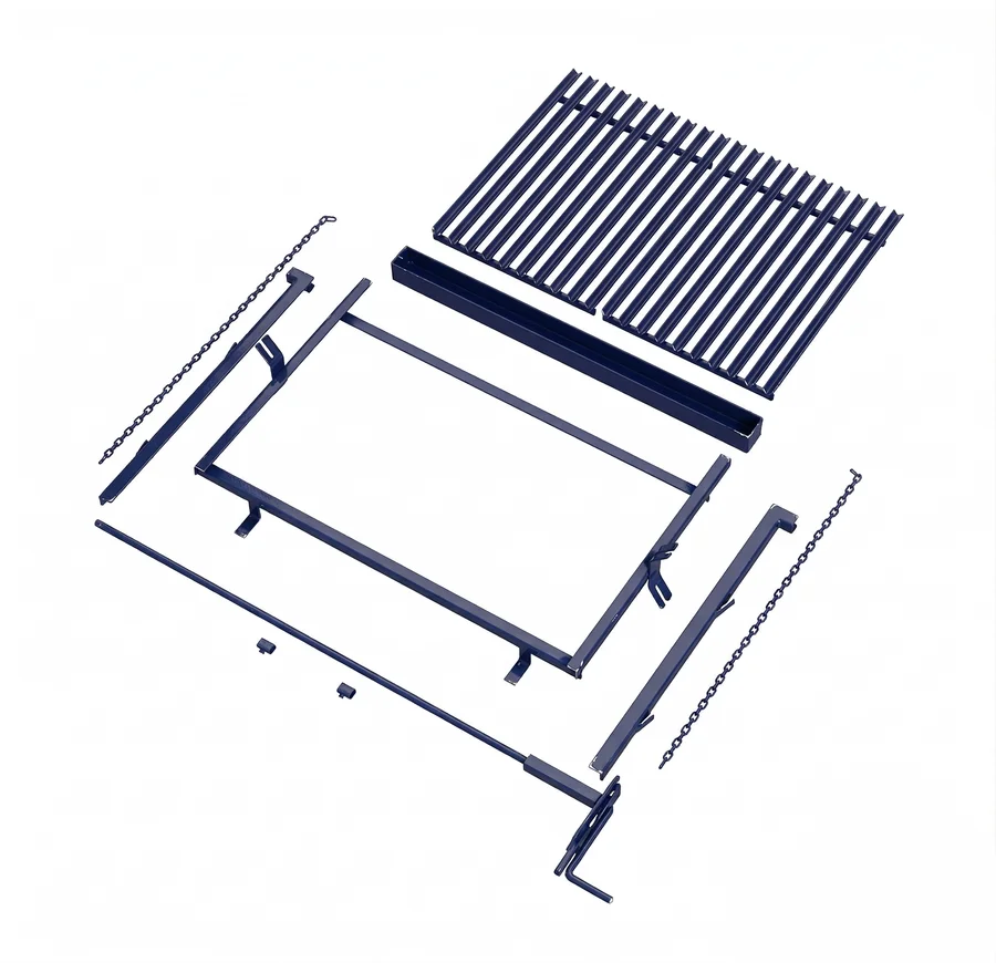 HERRAJE DE CHAPA ENLOZADO 80X60CM