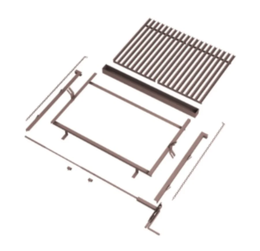 HERRAJE DE ACERO INOXIDABLE 304 80X60CM
