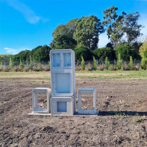 PILAR DE LUZ Y GABINETE DE GAS DOBLE "BARRIO AQUA" - Imagen 2